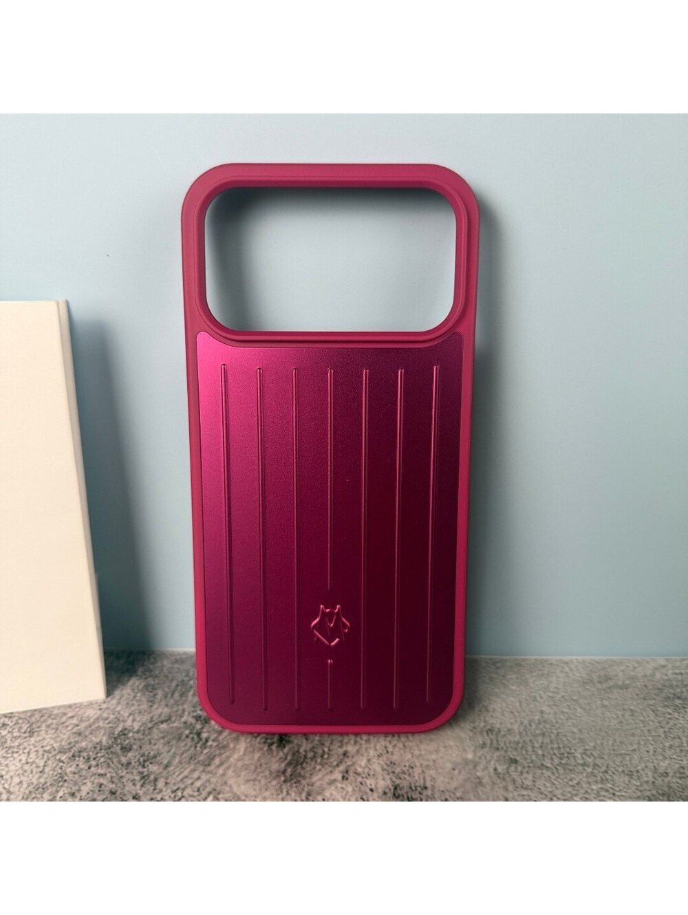 Aluminum Metal iPhone 17 Pro Case Grooved Luggage Style Silver Ribbed Luxury